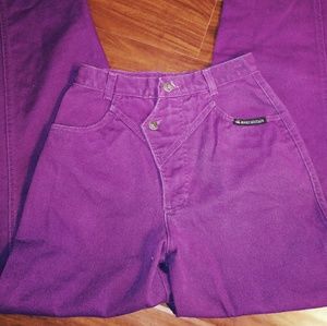 Vtg Rocky Mountain Purple High Waist Jeans Size 28